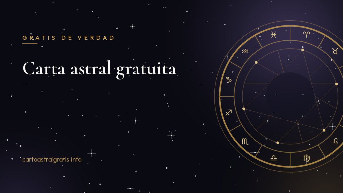 Rueda zodiacal dorada sobre cielo estrellado que ilustra una carta astral gratuita