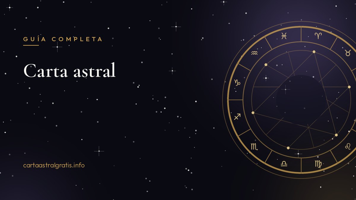Rueda de la carta astral con los doce signos del zodiaco en dorado sobre un cielo estrellado