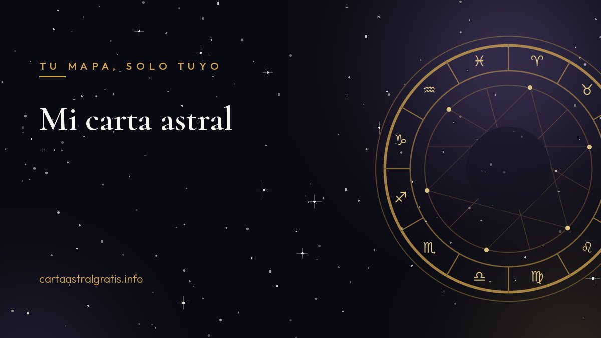 Rueda zodiacal dorada sobre cielo estrellado que ilustra mi carta astral personal